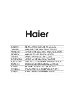 Haier HADG9CS46B Installation And User Manual предпросмотр