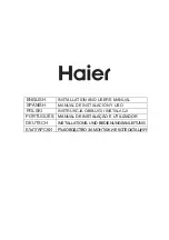 Haier HATS9DCS56B Installation And User Manual предпросмотр