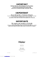 Preview for 40 page of Haier HBCN02EBB User Manual