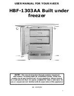 Preview for 2 page of Haier HBF-1303AA User Manual