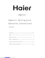 Preview for 1 page of Haier HBF50 Operation Instructions Manual