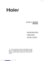 Haier HBF55W Operating Instructions Manual preview