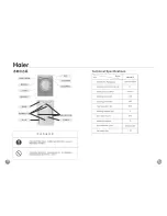 Preview for 2 page of Haier HBF800TE User Manual