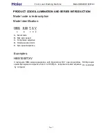 Preview for 3 page of Haier HBS1000TXV Service Manual