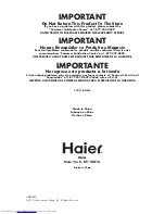 Preview for 40 page of Haier HC32SA42SB User Manual