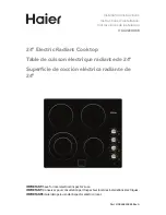 Preview for 1 page of Haier HCC2220BEB Installation Instructions Manual