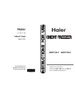 Haier HCF118-1 Instructions For Use Manual preview