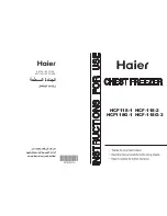 Haier HCF118G-1 Instructions For Use Manual предпросмотр