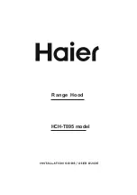 Preview for 1 page of Haier HCH-T895 Installation Manual/User Manual