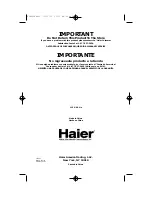 Preview for 16 page of Haier HCM050WA - 01-01 User Manual