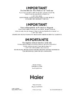 Preview for 40 page of Haier HCW2360AES User Manual