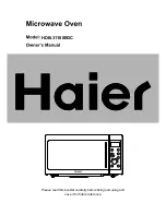 Preview for 1 page of Haier HDB-31100EGC Owner'S Manual