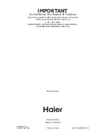 Preview for 36 page of Haier HDBL865ATS Installation Instructions Manual