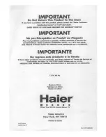 Предварительный просмотр 58 страницы Haier HDE03WNAWW User Manual