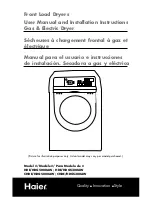 Preview for 1 page of Haier HDE5000AW User Manual And Installation Instructions