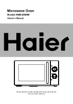 Предварительный просмотр 1 страницы Haier HDN-2080M Owner'S Manual