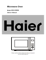 Предварительный просмотр 1 страницы Haier HDS-2380EG Owner'S Manual