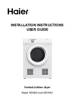 Haier HDV40A1 Installation Instructions Manual preview