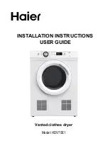 Haier HDV70E1 Installation Instructions & User Manual preview