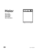 Preview for 1 page of Haier HDW100SS User Instructions