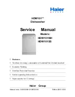 Preview for 1 page of Haier HDW101 Series Service Manual