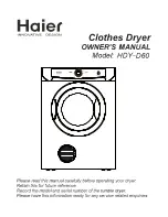 Haier HDY-D60 Owner'S Manual preview