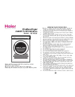 Предварительный просмотр 1 страницы Haier HDY60M Owner & User Manual