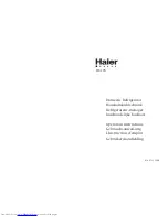 Haier HF-105 Operation Instructions Manual preview