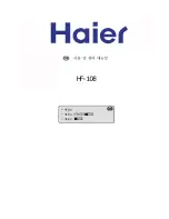 Haier HF-108 User Manual preview