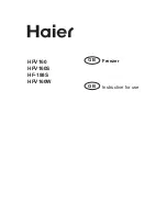 Haier HF-188S Instructions For Use Manual preview
