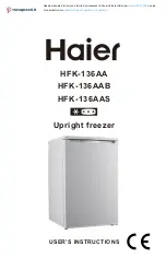 Haier HFK-136AA User Instructions preview