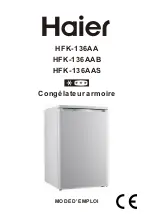 Предварительный просмотр 13 страницы Haier HFK-136AA User Instructions