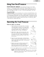 Preview for 7 page of Haier HFP400SS - Food Processor, With User Manual