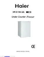 Haier HFZ-136 AA User Instructions preview