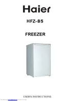 Haier HFZ-85 User Instructions preview