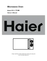 Предварительный просмотр 1 страницы Haier HGL-1770MB Owner'S Manual