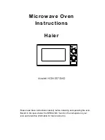 Предварительный просмотр 1 страницы Haier HGN-2070MG Instructions Manual