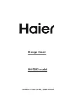 Haier HH-T895 Installation Manual/User Manual preview