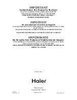 Preview for 14 page of Haier HHX1030W User Manual