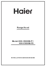 Haier HIH-V90HM-P1 Installation Manual/User Manual preview