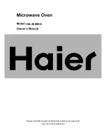 Предварительный просмотр 1 страницы Haier HIL 2080EG Owner'S Manual