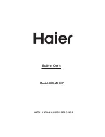 Haier HIO-M59CF Installation Manual/User Manual preview