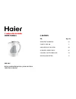 Предварительный просмотр 1 страницы Haier HKT-1137 User Manual