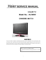 Preview for 1 page of Haier HL19KN1 Service Manual