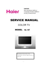 Предварительный просмотр 1 страницы Haier HL19T Service Manual