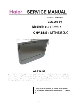 Preview for 1 page of Haier HL22F1 - Designer F-Series - 22" LCD TV Service Manual