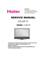 Preview for 1 page of Haier HL26ATB Service Manual