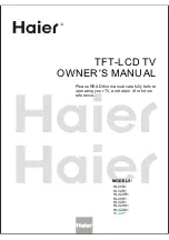 Предварительный просмотр 1 страницы Haier HL26K1 - K-Series - 26" LCD TV Owner'S Manual