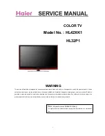 Предварительный просмотр 1 страницы Haier HL26K1 - K-Series - 26" LCD TV Service Manual