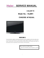 Haier HL26R1 - R-Series - 26" LCD TV Service Manual preview